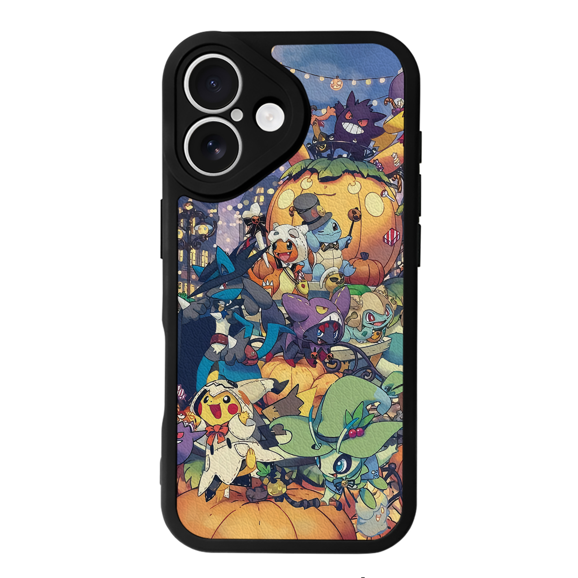 （画像用） ポケットモンスター Pokémon 【iPhone 16シリーズ対応】シリコンスマホケース（レザー調） 材質：シリコン